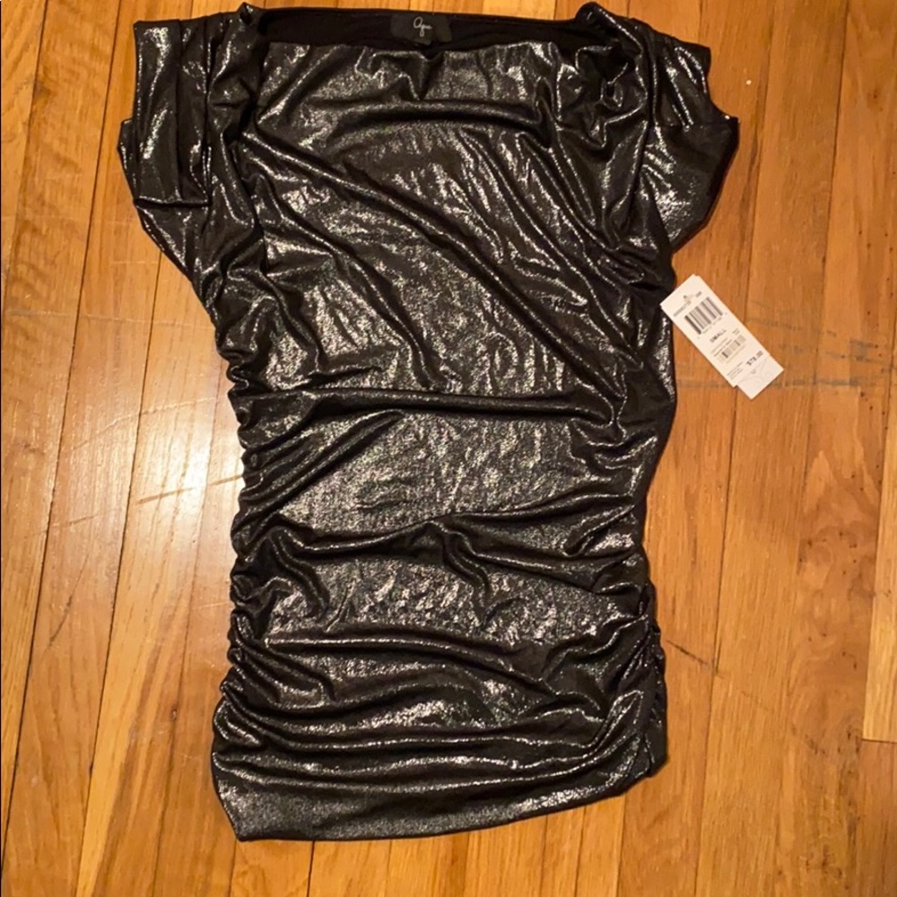 Metallic fitted blouse